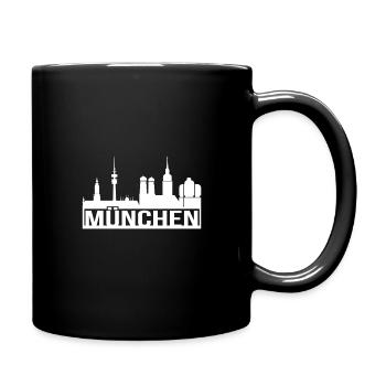 München - Tasse einfarbig - Schwarz - Rechts