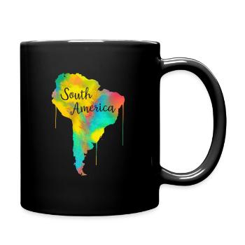 South America - Full Colour Mug - black - Right