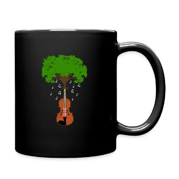 Violine - Tasse einfarbig - Schwarz - Rechts