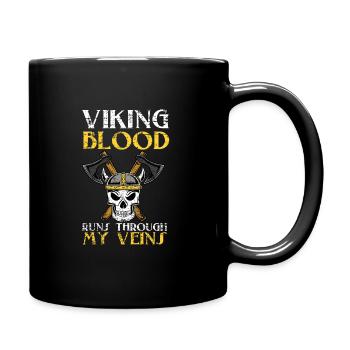Viking Blut - Tasse einfarbig - Schwarz - Rechts