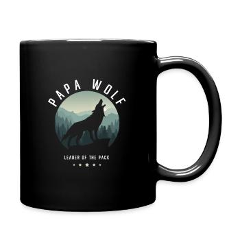 Loup - Mug uni - noir - Droite