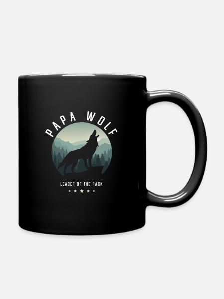 Loup - Mug uni - noir