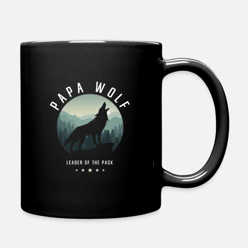 Wolf - Tasse einfarbig - Schwarz