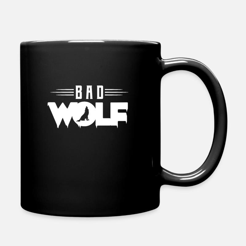 Wolf - Tasse einfarbig - Schwarz