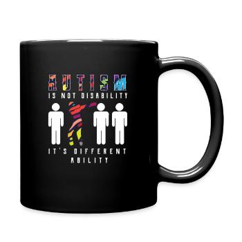 Autismus - Tasse einfarbig - Schwarz - Rechts