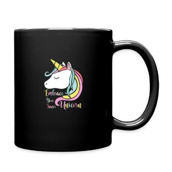 unicorn - Full Colour Mug - black - Right