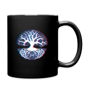 Baum - Tasse einfarbig - Schwarz - Rechts
