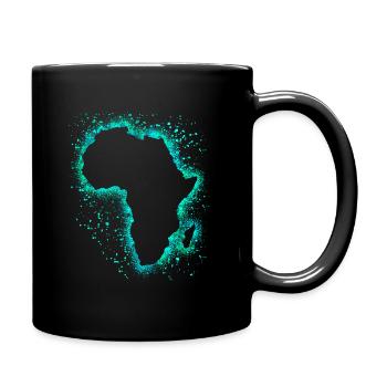 Afrika - Tasse einfarbig - Schwarz - Rechts
