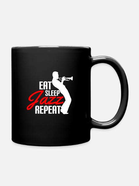 Eat Sleep Jazz Repeat Design Cool Cadeau pour - Mug uni - noir