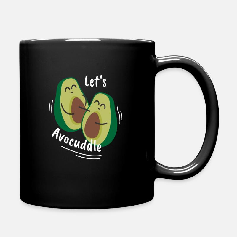 Lets Avocuddle Avocado Kuscheln Süß - Tasse einfarbig - Schwarz