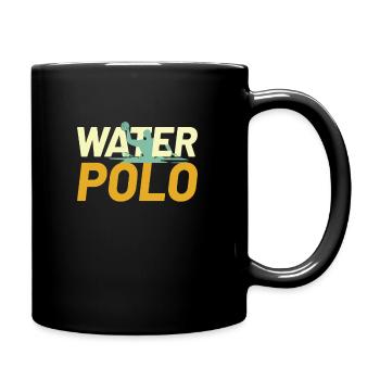 Waterpolo Wasserball Wassersport Sport - Tasse einfarbig - Schwarz - Rechts