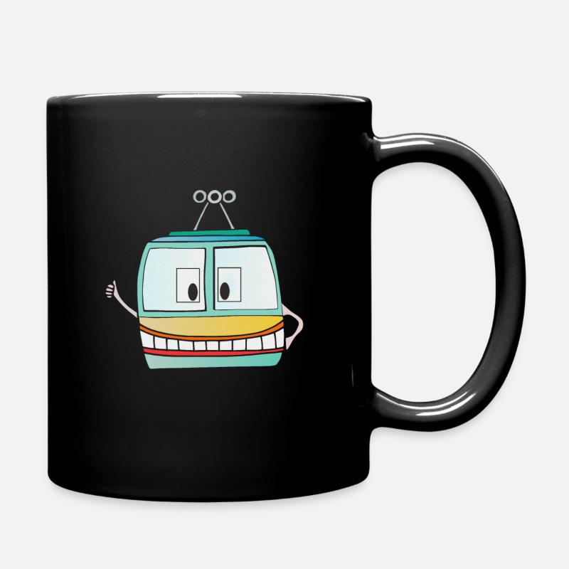 Train de montagne drôle - gondole - téléphérique - Mug uni - noir