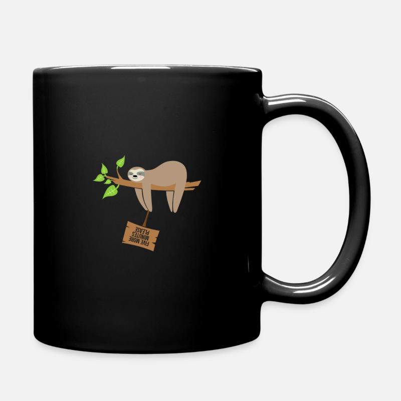Faultier - Tasse einfarbig - Schwarz