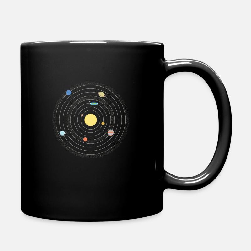 Flat Earth Universum Flacherdler Planet - Tasse einfarbig - Schwarz