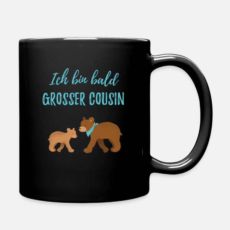 Ich bin bald grosser Cousin / werde großer Cousin - Tasse einfarbig - Schwarz