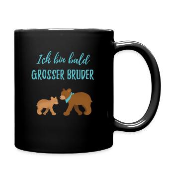 Ich bin bald grosser Bruder / werde großer Bruder - Tasse einfarbig - Schwarz - Rechts