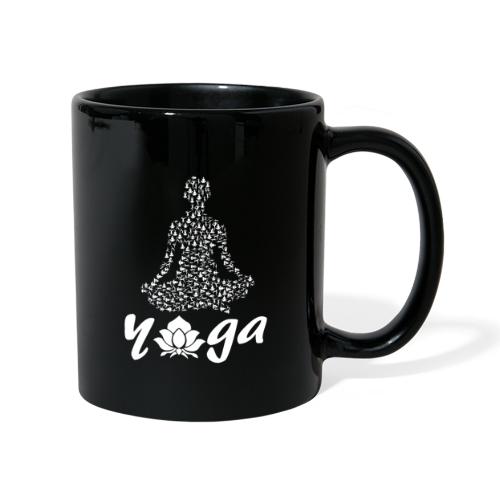 yoga fiore bianco namaste pace amore hippie fitness - Tazza monocolore
