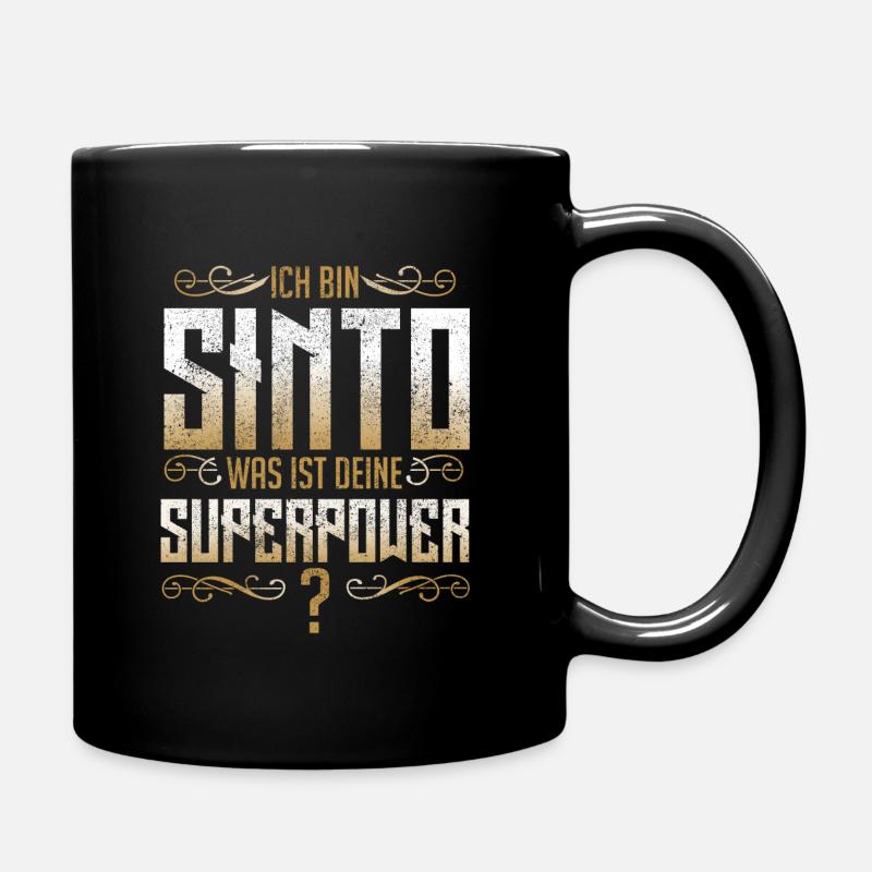 Sinto Sinti Herkunft Design - Tasse einfarbig - Schwarz