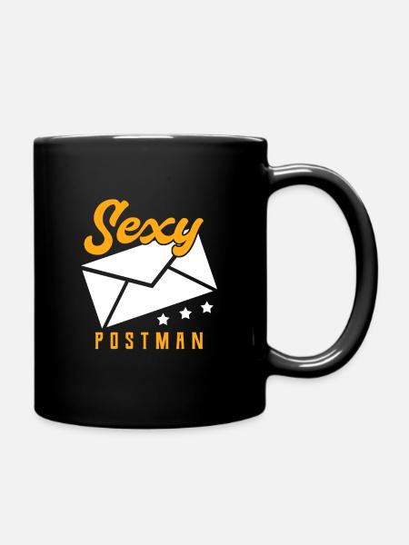 homme de poste - Mug uni - noir