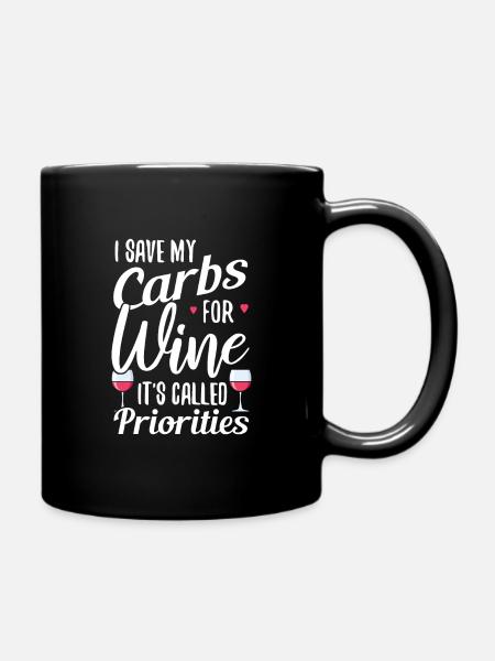 Wein - Tasse einfarbig - Schwarz