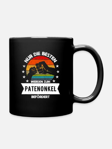 Patenonkel Geschenk - Tasse einfarbig - Schwarz