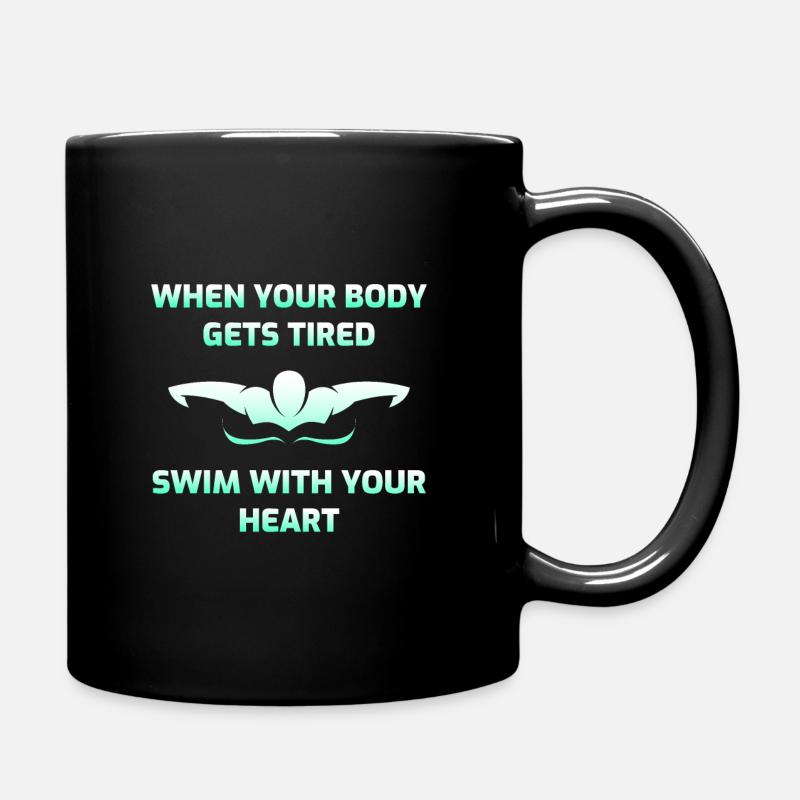 Schwimmen Schwimmen Schwimmer Geschenk - Tasse einfarbig - Schwarz