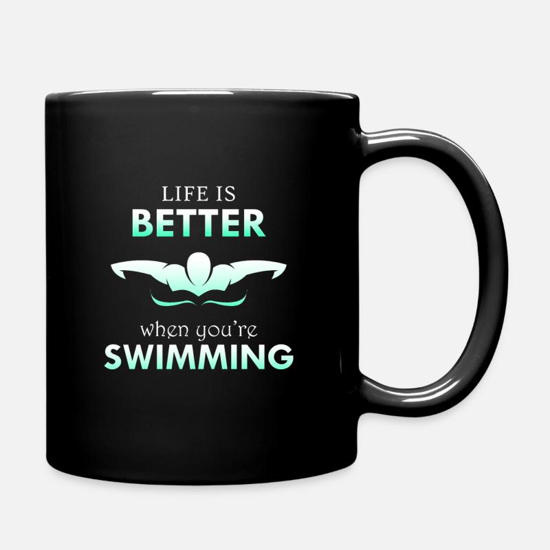 Schwimmen Schwimmen Schwimmer Geschenk - Tasse einfarbig - Schwarz