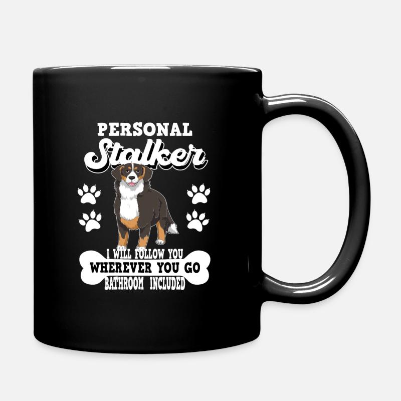 Berner Sennenhund Schweizer Hund - Tasse einfarbig - Schwarz