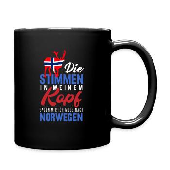 Norwegen - Tasse einfarbig - Schwarz - Rechts