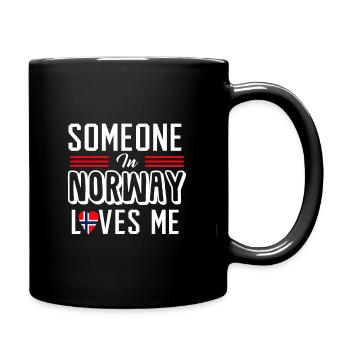 Norwegen - Tasse einfarbig - Schwarz - Rechts