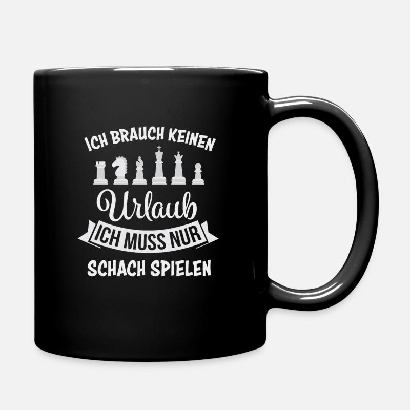 Schach Schachspieler Geschenk - Tasse einfarbig - Schwarz