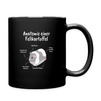 Anatomie Einer Fellkartoffel Meerschwein - Tasse einfarbig - Schwarz - Rechts