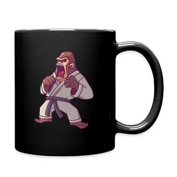 Judo Gorilla, jiu jitsu karate kampfsport - Tasse einfarbig - Schwarz - Rechts