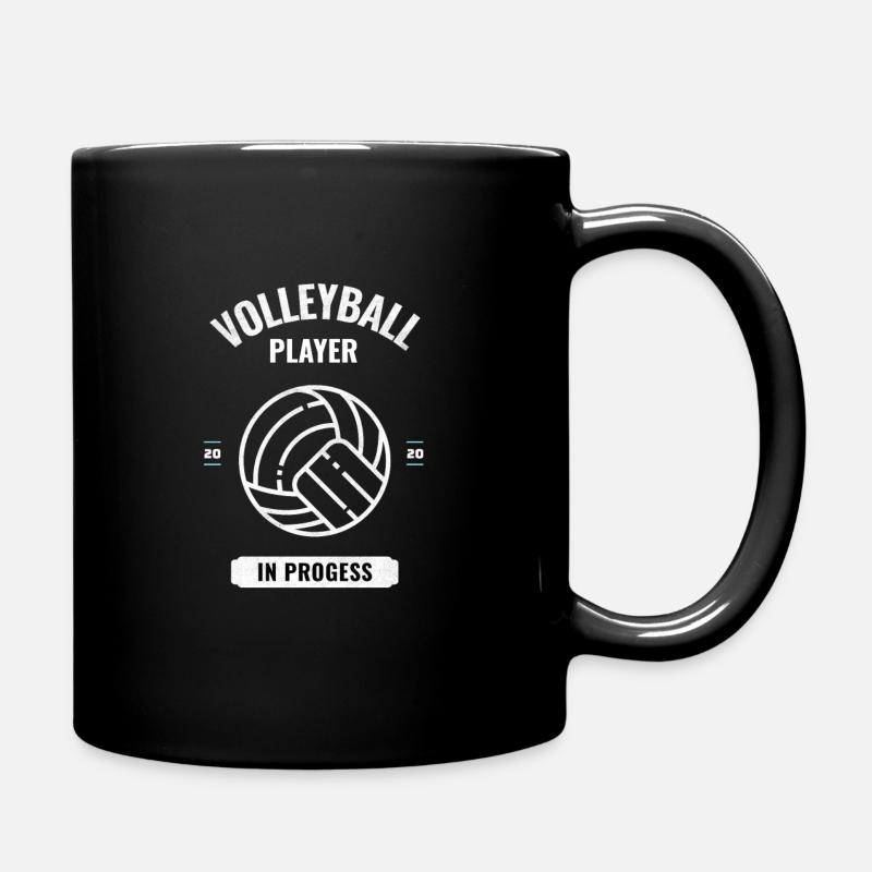 Volleyball player in progress - Full Colour Mug - black