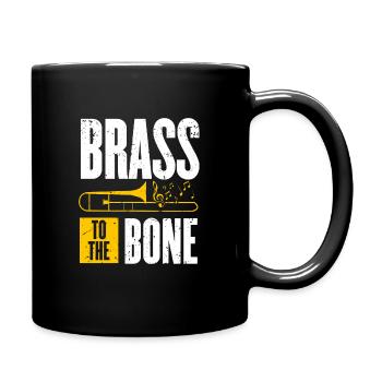 Posaune - Tasse einfarbig - Schwarz - Rechts