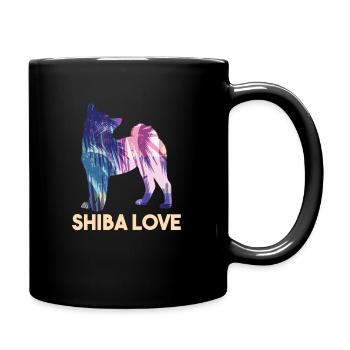 Shiba love | Shiba inu - Full Colour Mug - black - Right