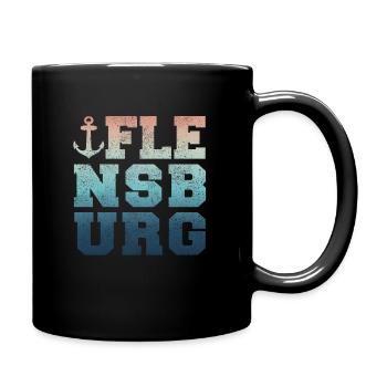 Flensburger Förde Flensburger Souvenir Geschenk - Tasse einfarbig - Schwarz - Rechts