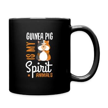 Meerschweinchen - Tasse einfarbig - Schwarz - Rechts