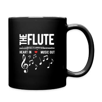 Flûte - Mug uni - noir - Droite