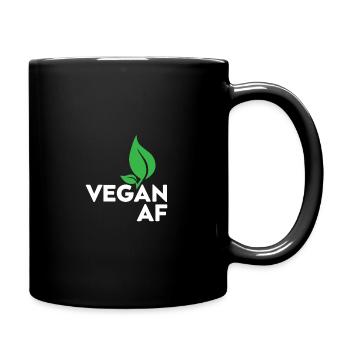 Vegan AF Veganer Geschenk - Tasse einfarbig - Schwarz - Rechts