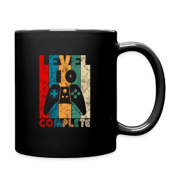 10th birthday - level 10 complete - Full Colour Mug - black - Right