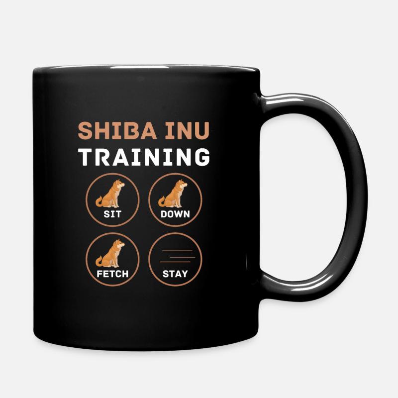 Witziges Shiba Inu Training - Tasse einfarbig - Schwarz