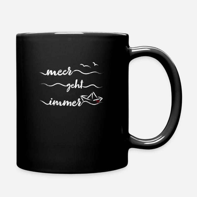 Papierschiff Meer Papierboot Papierschiffchen - Tasse einfarbig - Schwarz