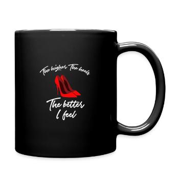 High heels shoes pumps stiletto shop gift - Full Colour Mug - black - Right