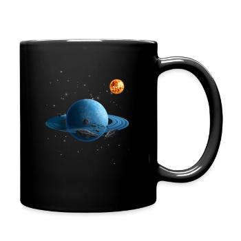 Sonnensystem - Tasse einfarbig - Schwarz - Rechts