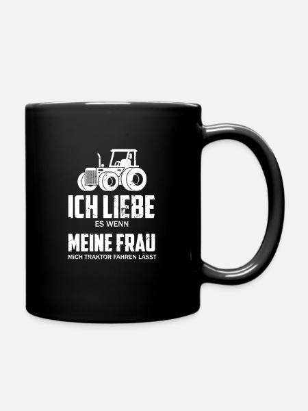 tractor - Full Colour Mug - black