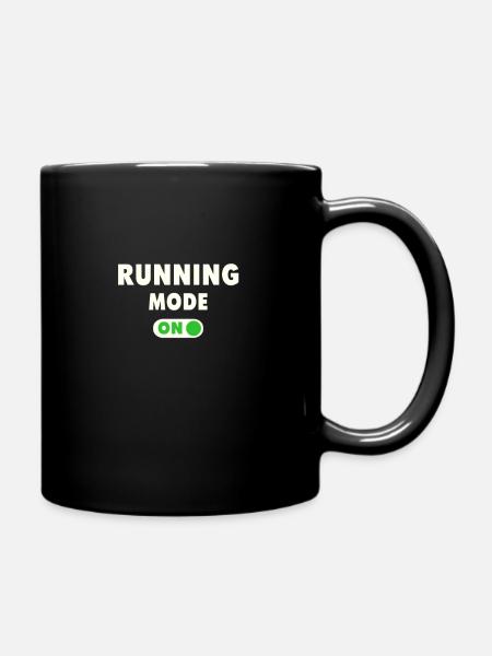 Funny Running Runner Gift - Full Colour Mug - black