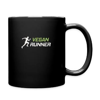 Vegan Runner Running Gift - Full Colour Mug - black - Right