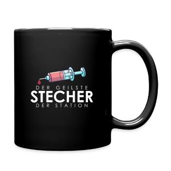 Der geilste Stecher, pflegekraft pflege geschenk - Tasse einfarbig - Schwarz - Rechts