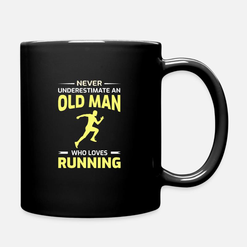 Running Runner Dad Opa Vatertagsgeschenk - Tasse einfarbig - Schwarz